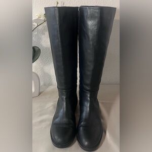 Sam Edelman, Elegant Black Leather Knee-High Boots , size 10